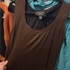 St. John Black and Gold Blouse